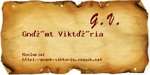 Gnámt Viktória névjegykártya